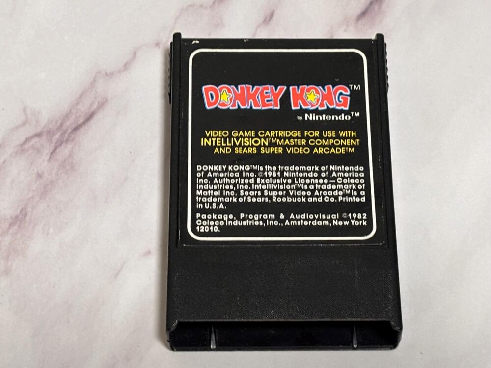 Donkey Kong Intellivision Video Game Cartridge Only by Coleco Vintage Retro Fun